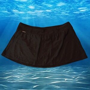 Size 18W ZeroXposur Black Swim Skirt With Briefs
